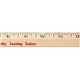 12 Clear Lacquer Beveled Wood Ruler - English Scale