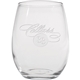 9 oz Stemless White Wine - Deep Etched