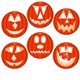 Carved Print Pumpkin Window Signs - Paper Products