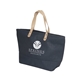 The Hamptons Jute Fabric Tote Bag - 17.5 x 10.5