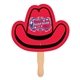 Cowboy Hat Shape Hand Fan, Full Color Digital
