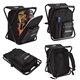 Black Polyester Zippered Cooler Bag Chair