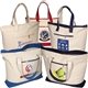 Zippered Cotton Boat Tote Bag
