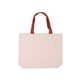 Cotton Canvas Tote Bag with Color Accents