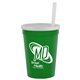 12 oz Cup with Lid Straw