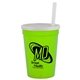 12 oz Cup with Lid Straw