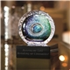 Galaxy 24 Lead Crystal Award - 3x3x3 in