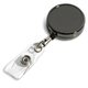 30 Cord Gunmetal Colored Solid Metal Retractable Badge Reel and Badge Holder with Full Color Vinyl Label Imprint