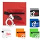 Mobile Tech Earbud Kit with Microfiber Cleaning Cloth In Zipper Pouch Components inserted into Polyester Zipper Pouch