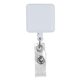 30 Cord Square Retractable Badge Reel and Badge Holder with Metal Rotating Alligator Clip Backing