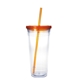 Clear Tumbler with Colored Lid - 24 oz