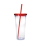 Good Value(TM) Clear Tumbler with Colored Lid - 24 oz
