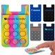 Popper Stress Reliever Silicone Phone Wallet