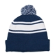 2- Tone Acrylic Rib Knit Pom Pom Beanie