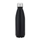 Black 17 oz Insulated Stainless Steel Bottle w / Screw - On Stopper Lid