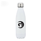White 17 oz Insulated Stainless Steel Bottle w / Screw - On Stopper Lid