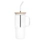 32 oz Glass Tumbler with Handle and Straw