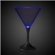 Light Up Martini with Black Stem and Clear Top - 7 Ounce