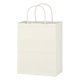 Kraft Paper White Shopping Bag - 8 x 10-1/4