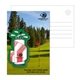 Post Card With Full - Color Golf Bag Luggage Tag