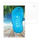 Post Card With Full - Color Blue Flip Flop Luggage Tag