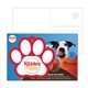Post Card With Full - Color Paw Print Luggage Tag