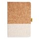 Hard Cover Cork And Heathered Fabric Journal