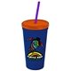 24 oz Stadium Cup With Straw And Lid - Digital