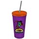 24 oz Stadium Cup With Straw And Lid - Digital