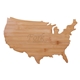 Usa Shape Bamboo Cutting Board