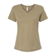 BELLA + CANVAS - Womens Relaxed Heather CVC V - Neck Tee