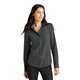 Embroidered MERCER+METTLE(TM) Womens Stretch Crepe Long Sleeve Camp Blouse