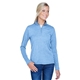 UltraClub - Womens Cool Dry Heathered Performance Quarter - Zip Pullover