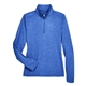 UltraClub - Womens Cool Dry Heathered Performance Quarter - Zip Pullover