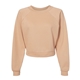 BELLA + CANVAS - Womens Crop Raglan Fleece Crewneck Sweatshirt
