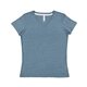LAT Ladies V - Neck Harborside Melange Jersey T - Shirt