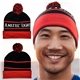 Full Color Knit Beanie With Pom