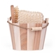 Bamboo Bucket Bath and Massage Set - 5pcs