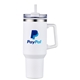 40 oz PP Lined Double Wall Tumbler With Handle Straw