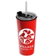 The Roadmaster - 18 oz Travel Tumbler With 2- In -1 Flip And Straw Hole Lid