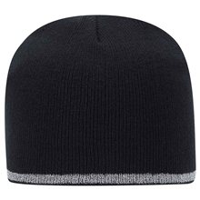 OTTO CAP 9 Classic Knit Beanie w / Reflective Stripe