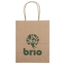 Paper Recyclable Gift Tote Bag 7.75 X 9.75 Flexo Ink