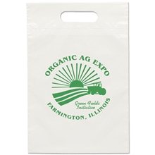 Plastic Eco Die Cut Handle Bag 9.5 X 14 Flexo Ink