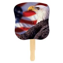 Stock Design Hand Fan - Bald Eagle / US Flag