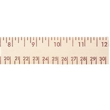 12 Natural Finish Wood Ruler - English and Metric Scale