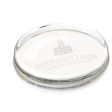 Jaffa Oval Glass Paperweight
