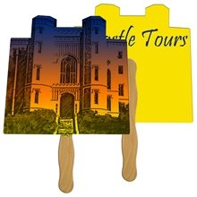 Castle Hand Fan Full Color (2 Sides) - Paper Products