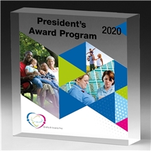 PhotoImage(R) Square Paperweight - 4 x 4 x 3/4