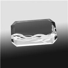 Beveled Acrylic Paperweight - 4 x 2-1/2 x 3/4