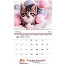 Puppies Kittens Wall Calendar - Spiral 2024